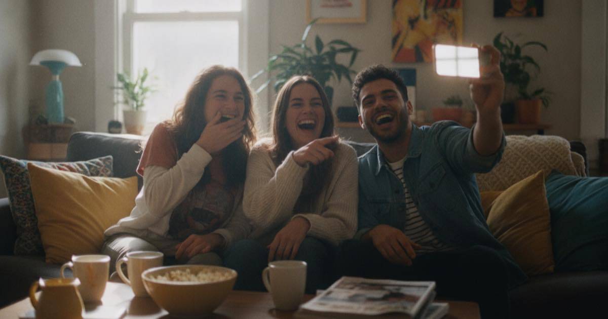 Friends reacting to and commenting on content together