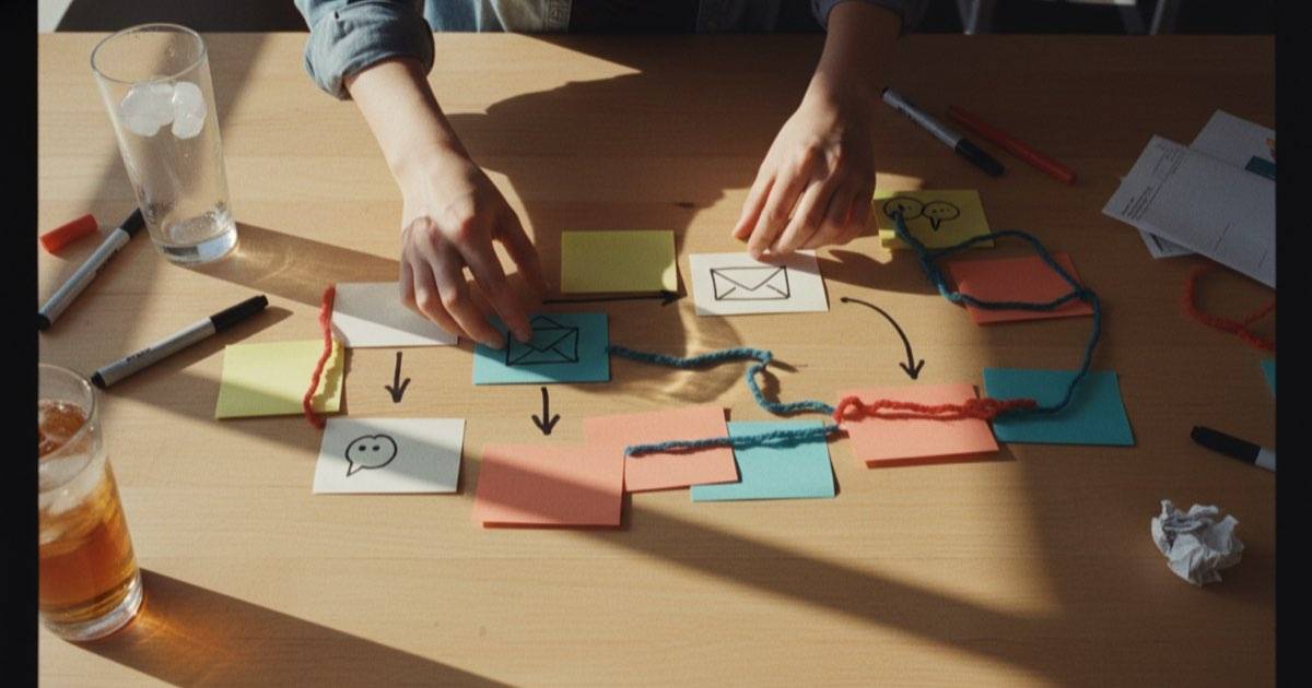 A diagram showing the automated flow from an Instagram comment to a DM