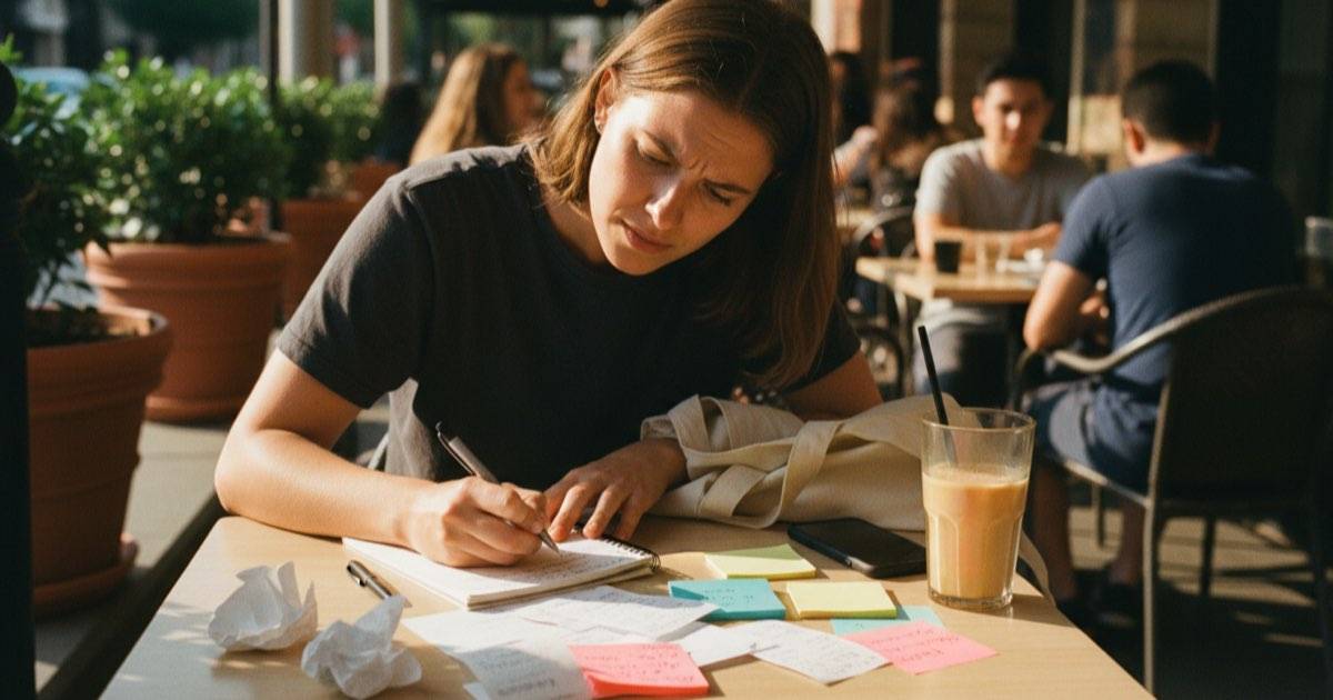 A person managing Instagram messages during a summer campaign