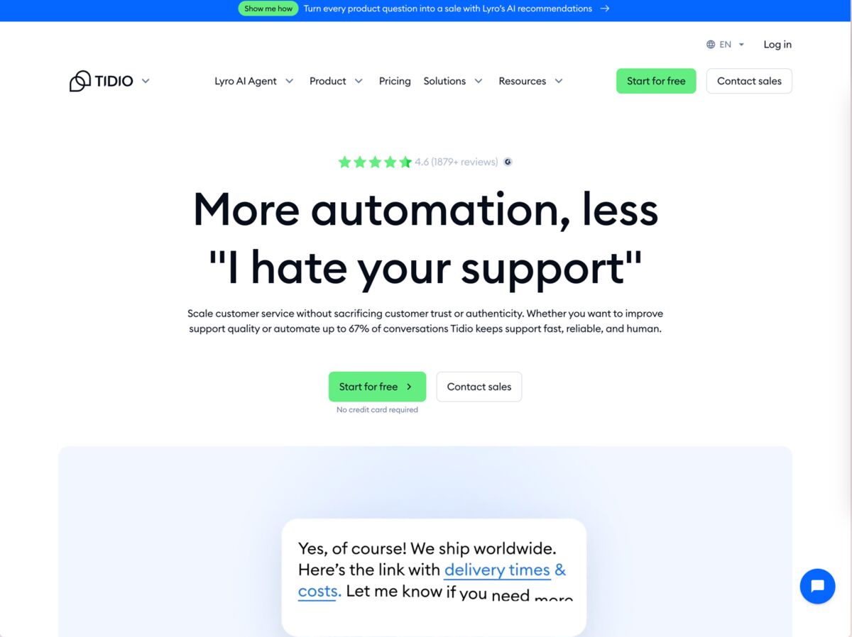 Simpliers CHAT comparison screenshot